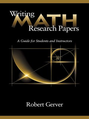 cover image of Writing Math Research Papers